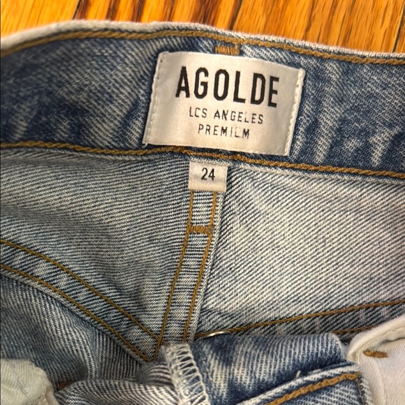 Agolde High Rise Light Blue Jeans - Picture 2 of 3
